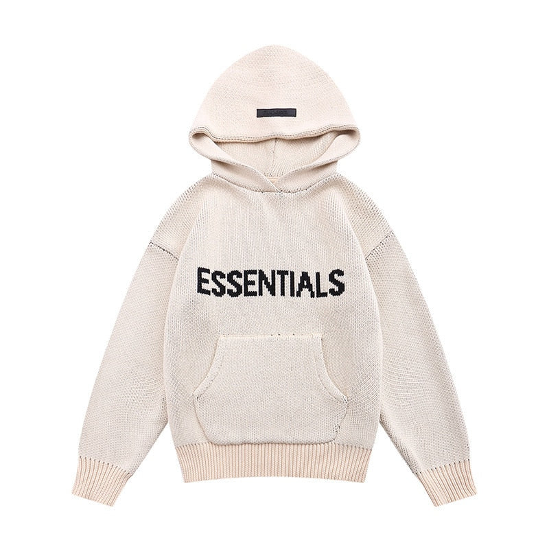 Knitted Loose Sweater Pullover Hooded for Kids