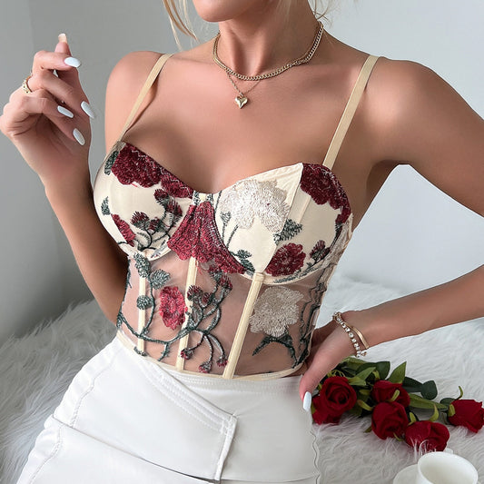 Y2k Vintage Corset Crop Top for Women