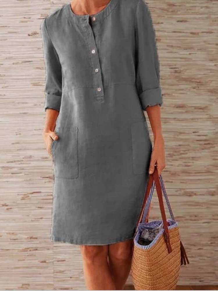 Cotton Linen Dress for Women