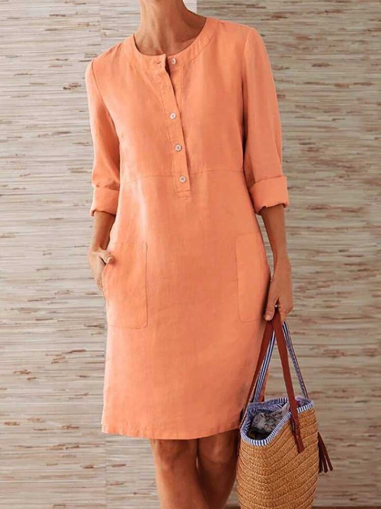Cotton Linen Dress for Women