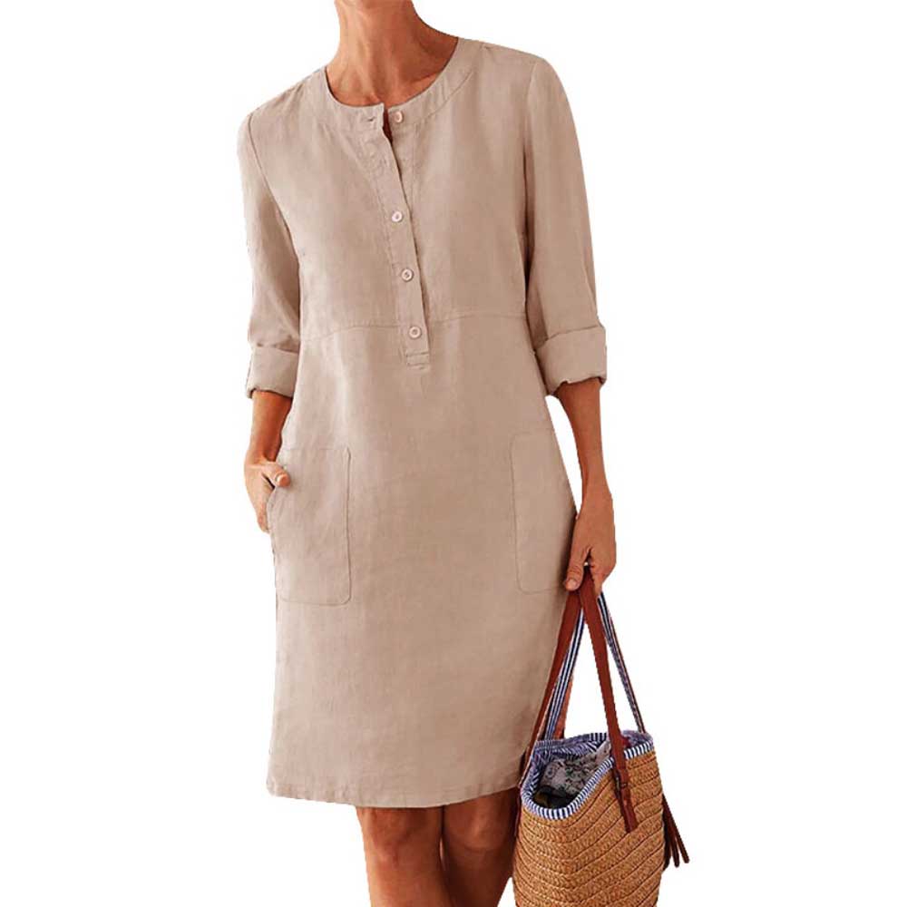 Cotton Linen Dress for Women