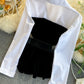 Velvet Tops With High Waist Belt Shorts- 2 Piece Set