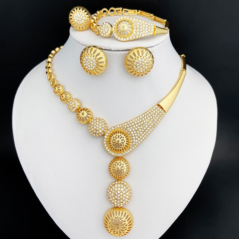 Dubai Gold Color Jewelry Set for Women