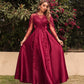 O Neck Lace Prom Dress/ Bridesmaid Dress
