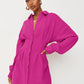 Spring Summer Cotton Linen Shirt Dress