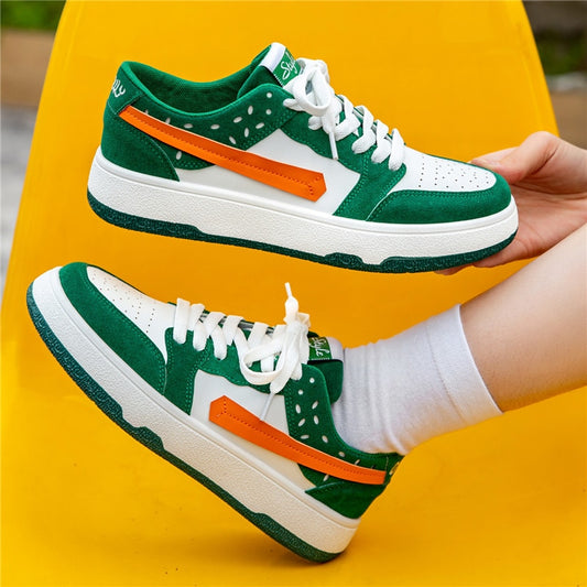 Lace-up Flat Skateboard Sneakers Shoes