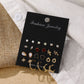 Pearl Crystal Stud Earrings Set For Women