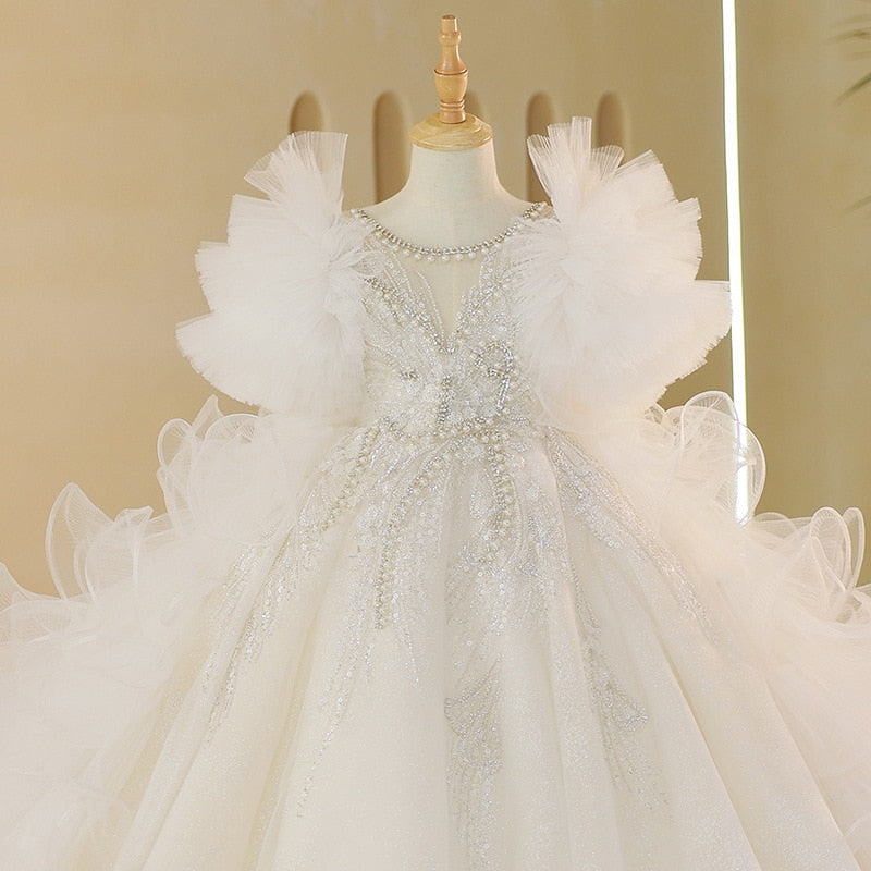 Fluffy Dress Flower Girl Wedding Dress