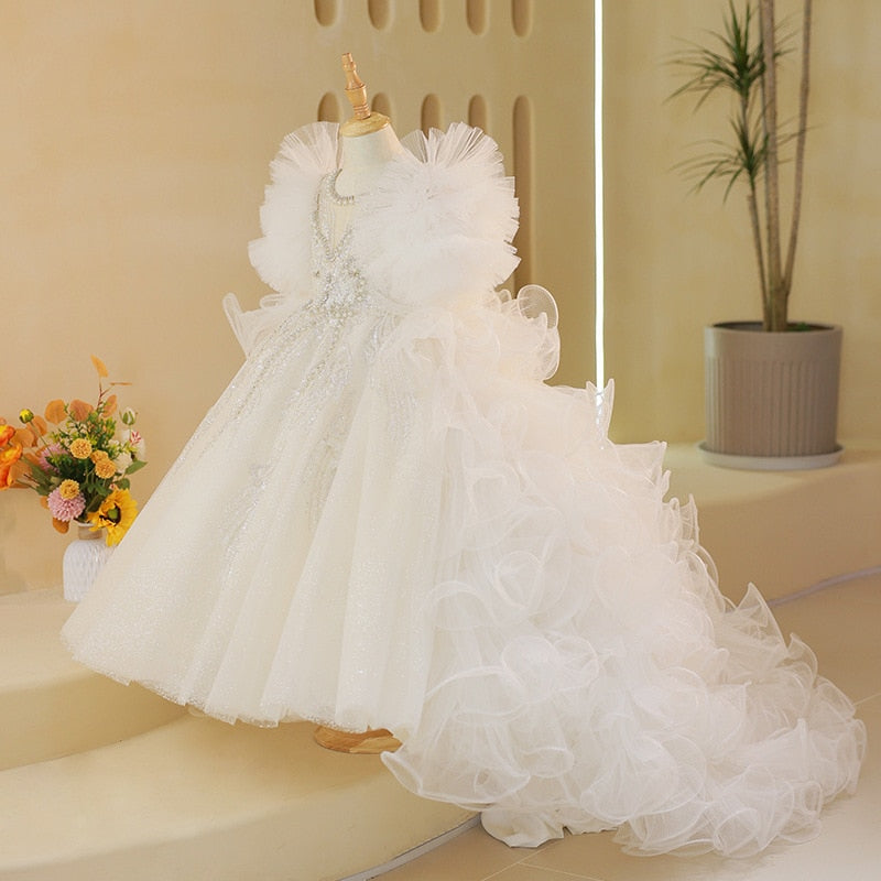 Fluffy Dress Flower Girl Wedding Dress