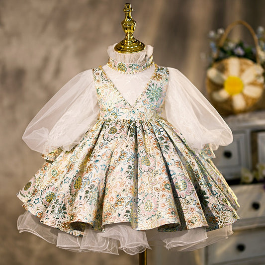 Spanish Floral Flower Girl Dress