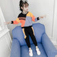 Color Matching Sweater Top + Pants for Girls Two Piece Set