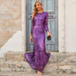 Glitter Sexy Long Sleeve Prom Dress
