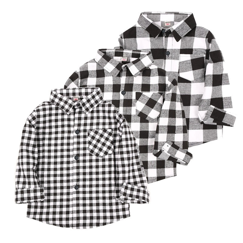 Checkered Blouse Top for Boys