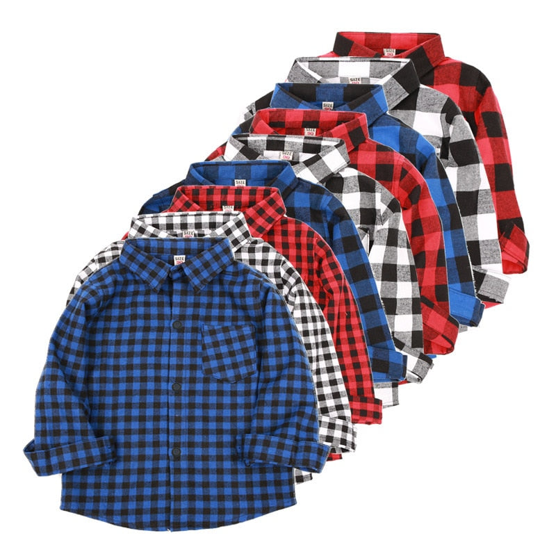 Checkered Blouse Top for Boys