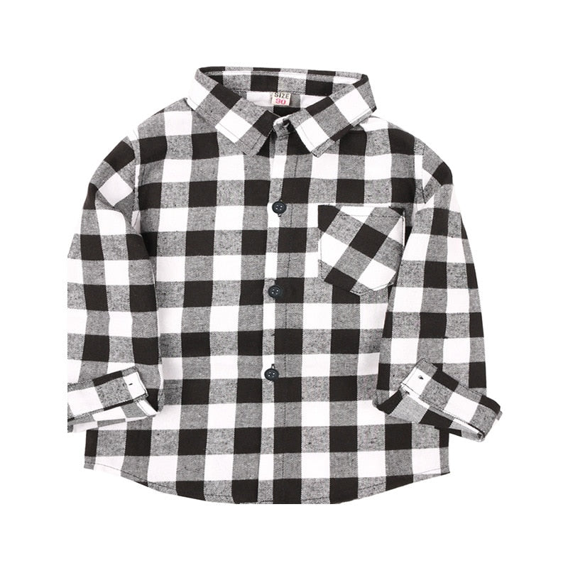 Checkered Blouse Top for Boys