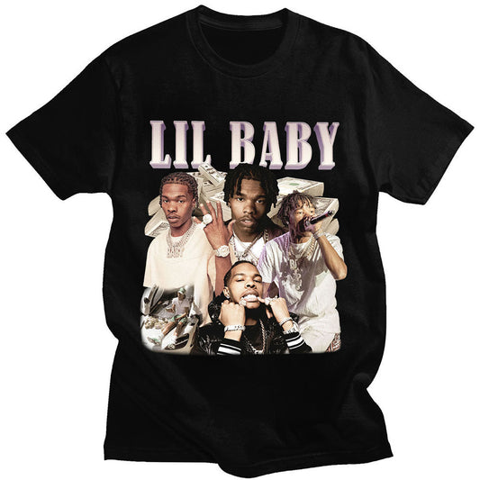 Lil Baby Hip Hop T-shirt Vintage Top