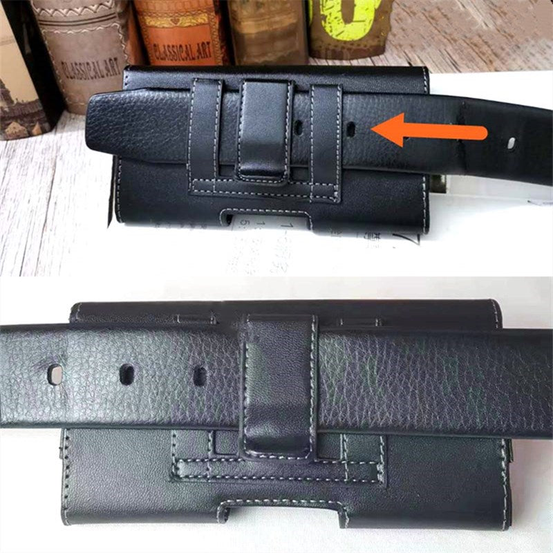 Double Layer Canvas Coin Key Card Holder Phone Cover Case Waist Bag