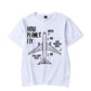 How Planes Fly Engineer Pilot Airplane Luminous Print Tees T-shirt for Men