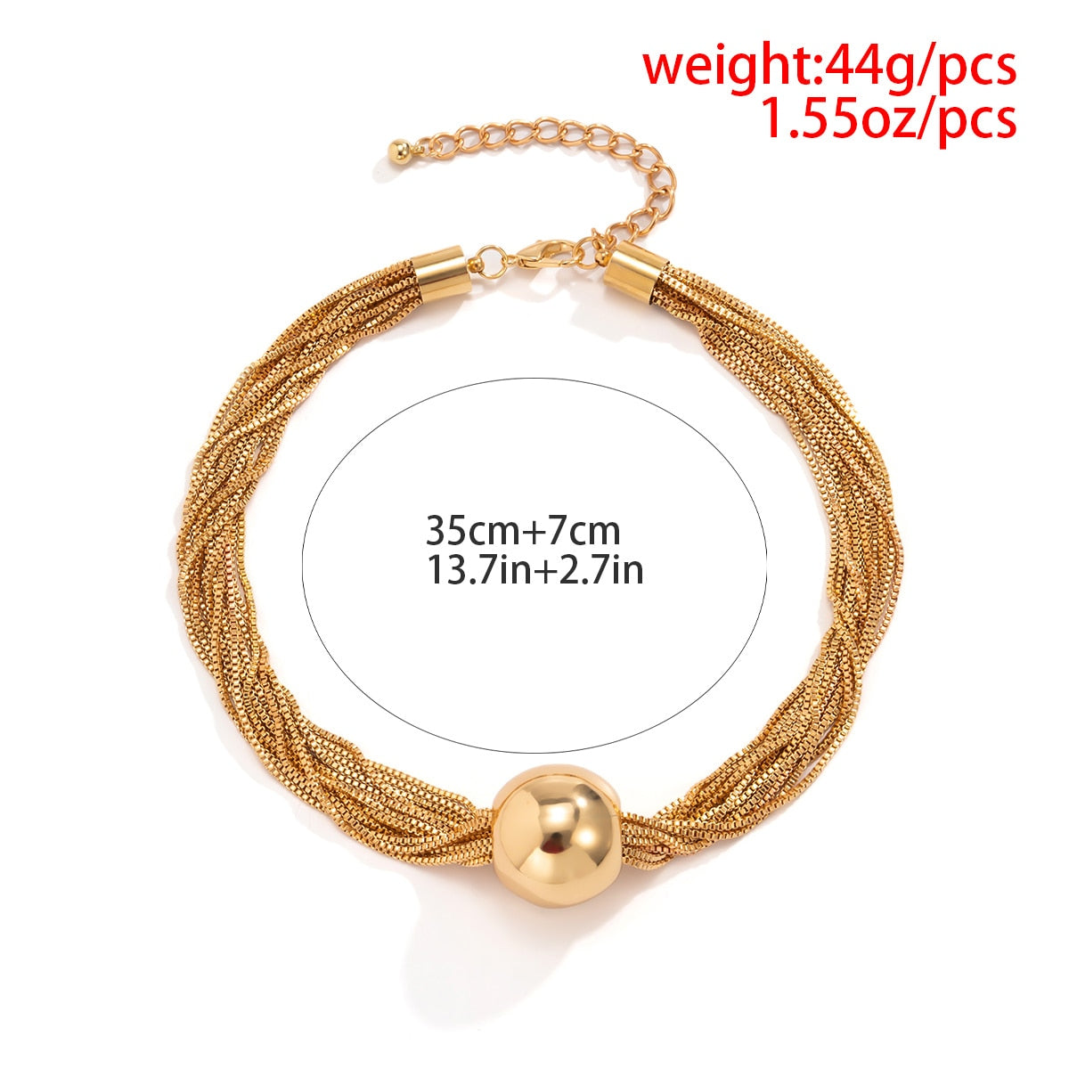 Twisted Chunky Chain Necklace For Women