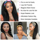 Yaki Straight Headband Wig Human Hair for Women