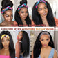 Yaki Straight Headband Wig Human Hair for Women