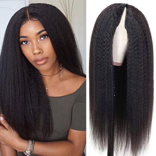 Yaki Straight Human Hair Wig For Women