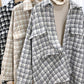 Retro Houndstooth Jacket for Women