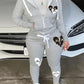 Zipper Design Hooded Top and Pants Tracksuit Set