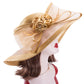 Wide Brim Floppy Satin Ribbon Party Hat