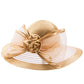 Wide Brim Floppy Satin Ribbon Party Hat