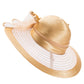 Wide Brim Floppy Satin Ribbon Party Hat