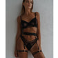 Lace Patchwork Garter Exotic Lingerie Sexy Set