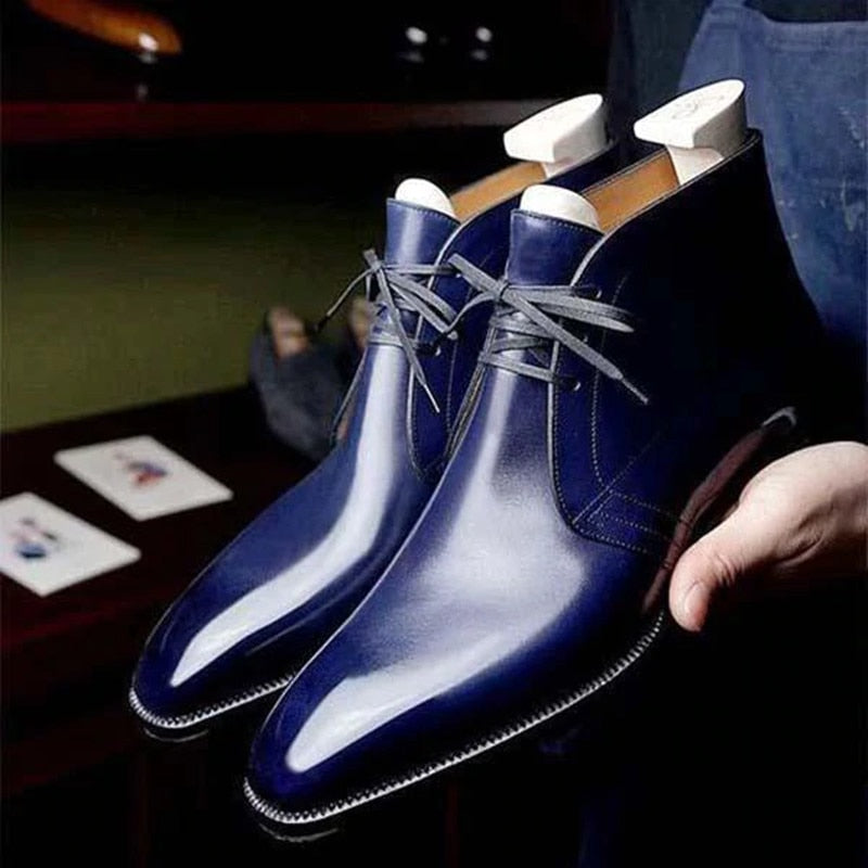 Ankle Boots Pu Leather Shoes For Men