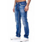 Straight and Pockets Stretch Denim Pants for Men - Jeans