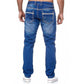 Straight and Pockets Stretch Denim Pants for Men - Jeans