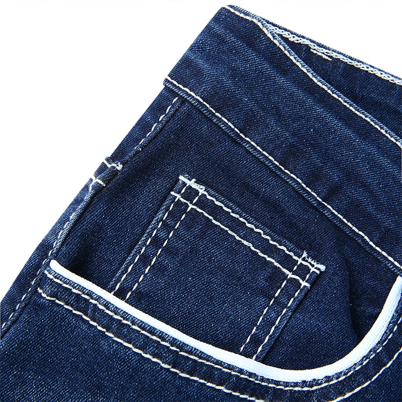 Straight and Pockets Stretch Denim Pants for Men - Jeans