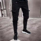 Skinny Slim Ripped Long Denim Trousers for Men- Jeans