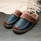 Pu Leather Warm Winter Indoor Slippers Waterproof
