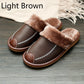 Pu Leather Warm Winter Indoor Slippers Waterproof