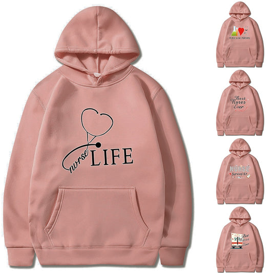 Nurse Print Pullover Sweatshirt Hoodies