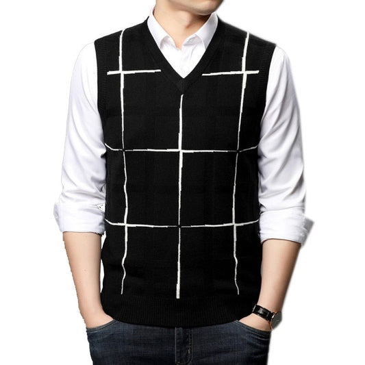 Pullover Sleeveless Retro Casual Sweater Vest