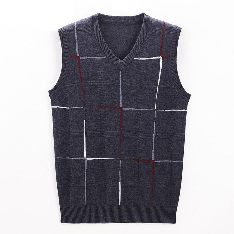 Pullover Sleeveless Retro Casual Sweater Vest