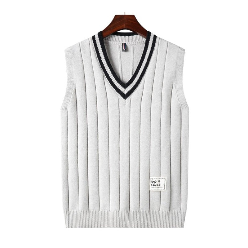 Pullover Sleeveless V Neck Sweater Vest