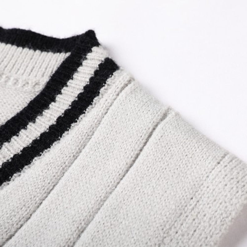 Pullover Sleeveless V Neck Sweater Vest