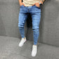 Popular Slim hip hop Skinny Blue Denim pants-Jeans