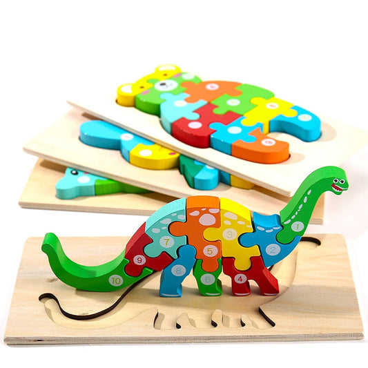 Dinosaur Wooden Puzzles for Children Educational Toys