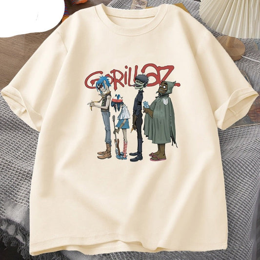 O-neck Cotton Short Sleeve Vintage T-shirt Top