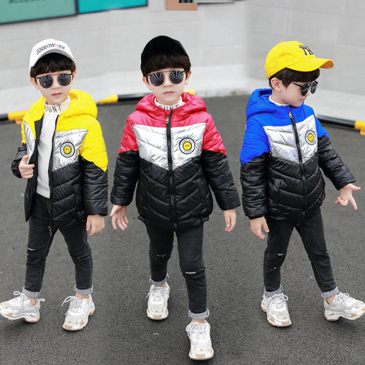 Warm Hooded Jacket Coat for Boys