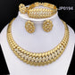 New Design Brazil Gold Color Jewelry Set For Women