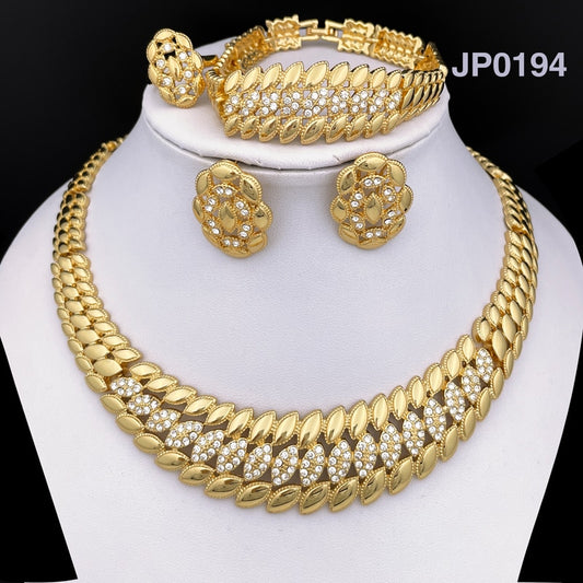 New Design Brazil Gold Color Jewelry Set For Women